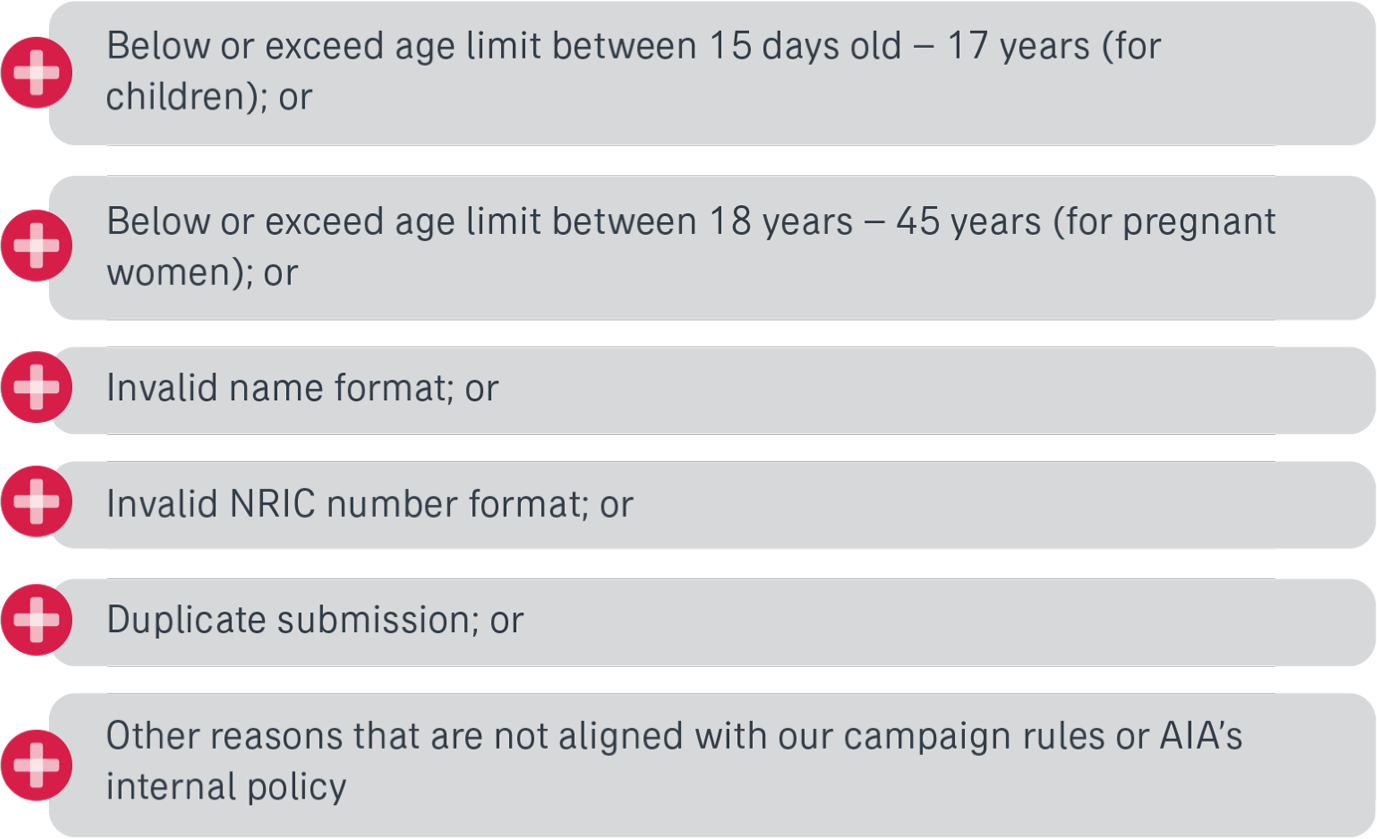 Unsuccessful following reason(s)