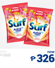 Surf Cherry Blossom Laundry Powder bundle from P360, now P326